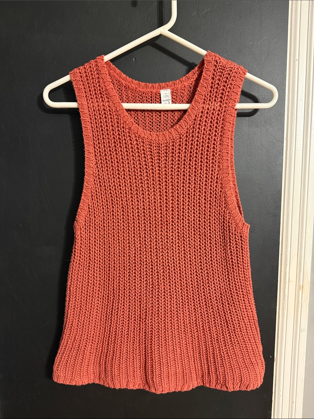 Old Navy Open Weave Retro Rust Sleeveless Sweater Size: M - Picture 1 of 5